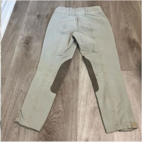 Kid's Sterling Equestrian Tan Horseback Riding Pants - Picture 7 of 7